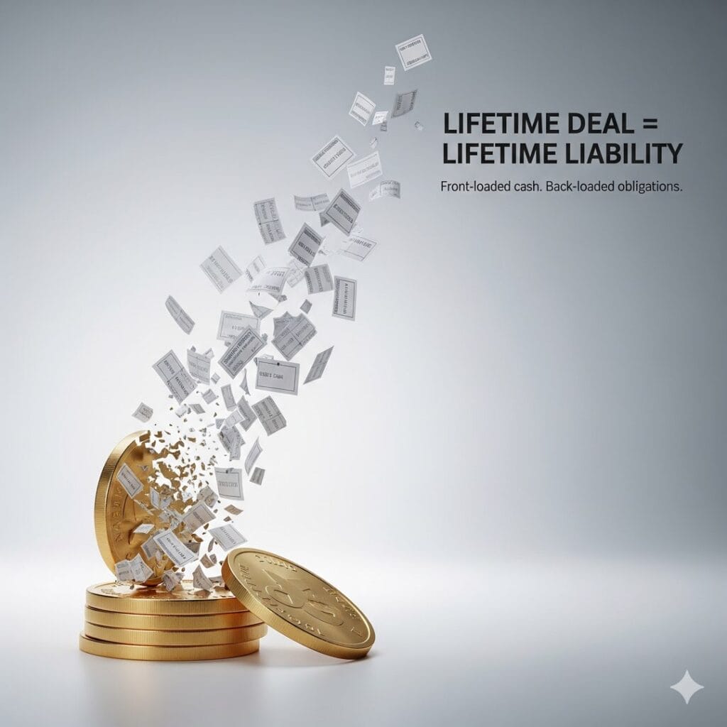 Basement-built Saas. Lifetime Deal = Lifetime Liability