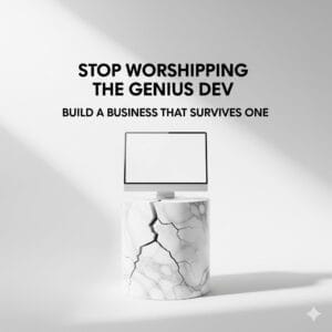 Stop Worshipping the Genius. Build a business that survives one.